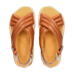 4CCCCEES Sandalias con plataforma de Mujer MELLOW MANA MARRON