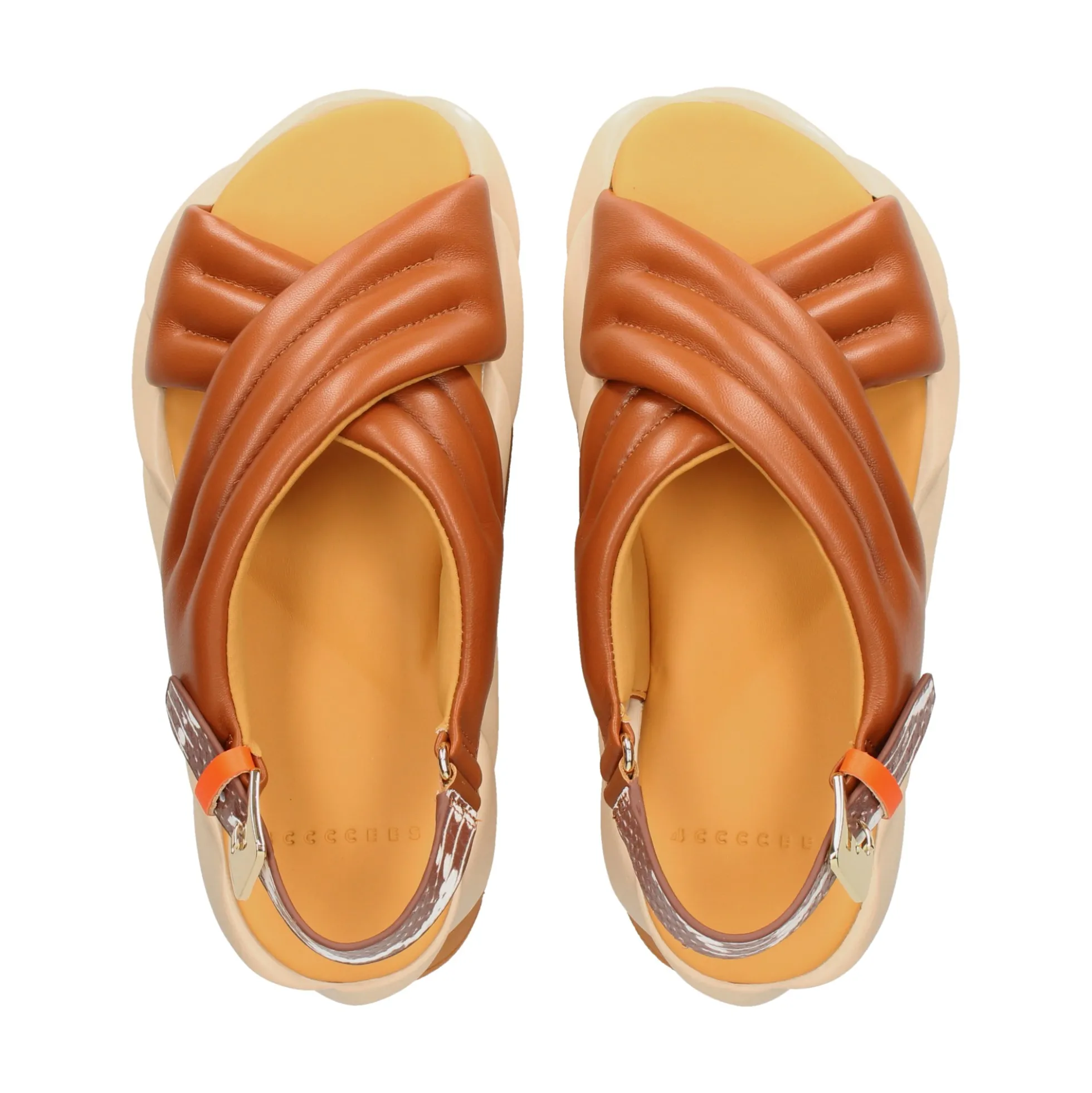 4CCCCEES Sandalias con plataforma de Mujer MELLOW MANA MARRON