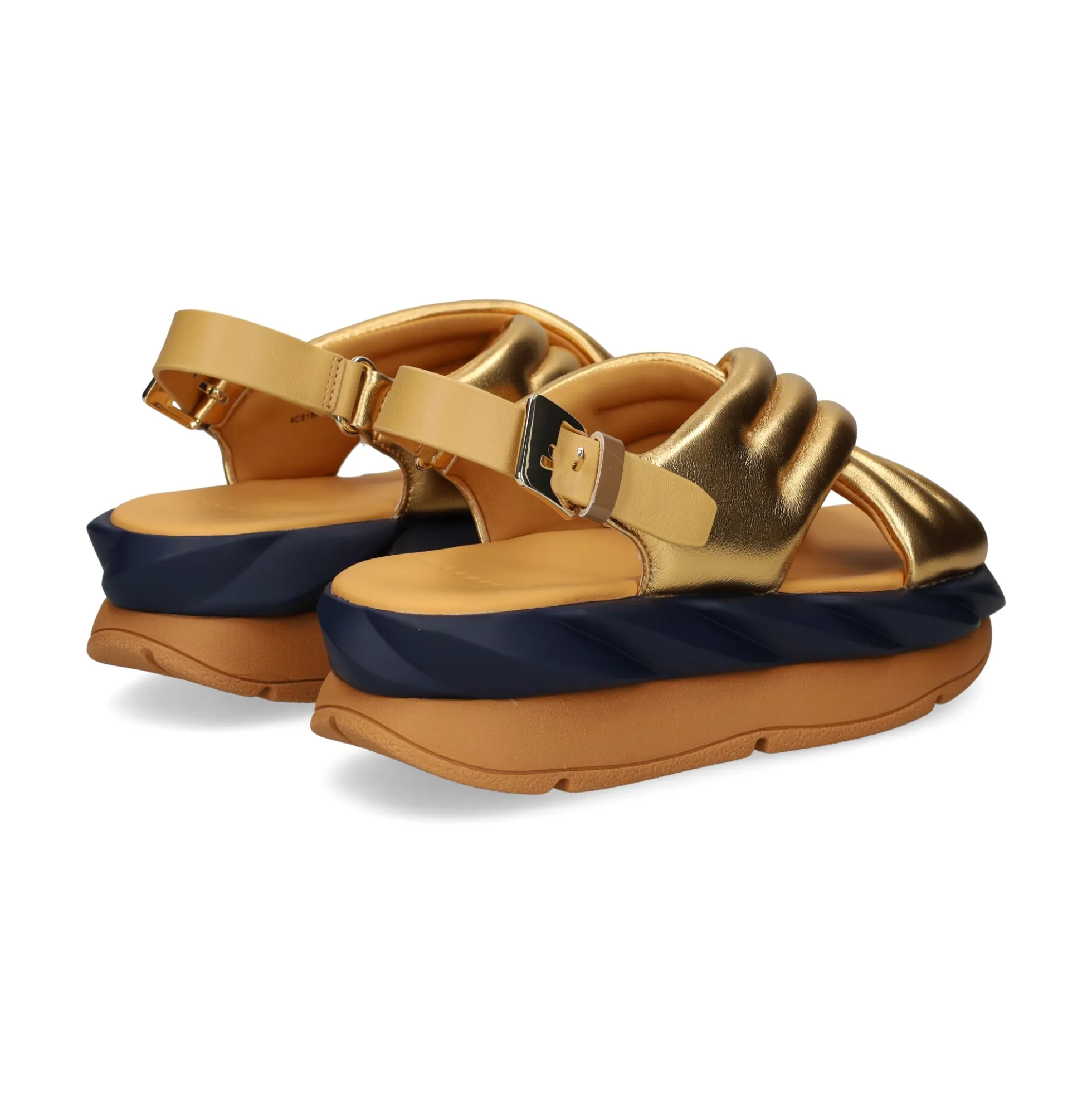 4CCCCEES Sandalias con plataforma de Mujer MELLOW MANA ORO