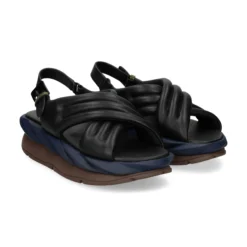 4CCCCEES Sandalias con plataforma de Mujer MELLOW MANA NEGRO