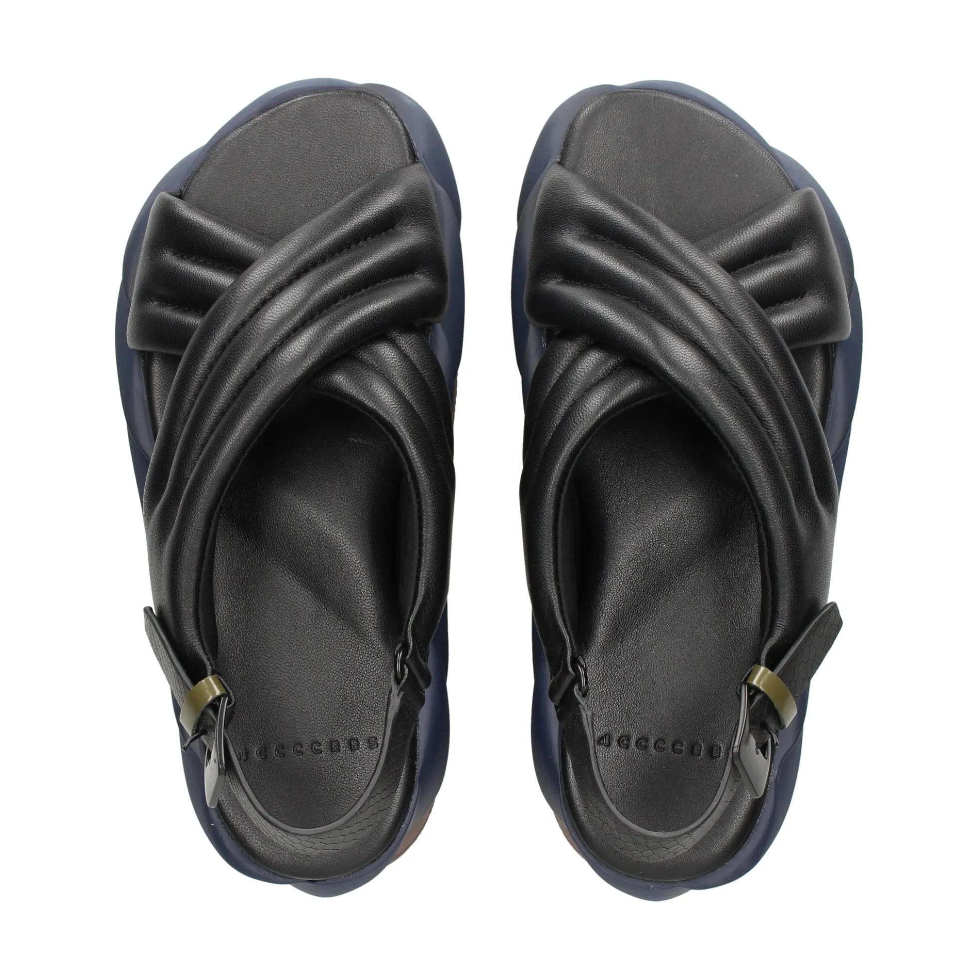 4CCCCEES Sandalias con plataforma de Mujer MELLOW MANA NEGRO