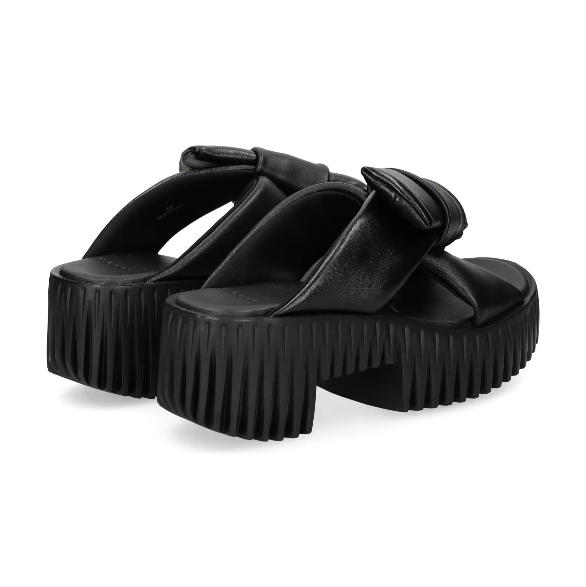 4CCCCEES Sandalias con plataforma de Mujer PLIA BOW NEGRO
