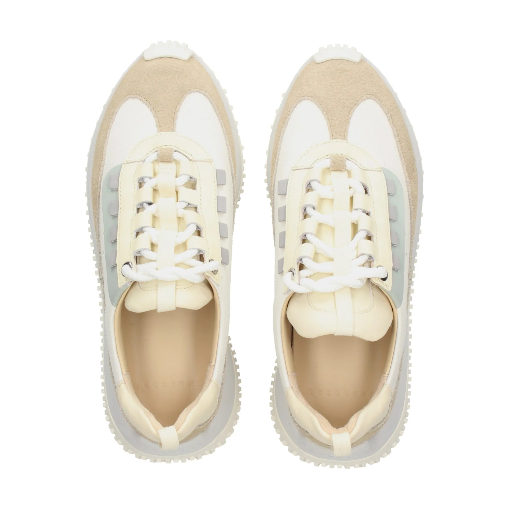 4CCCCEES Zapatillas de Mujer KAPOK PINTO BLANCO