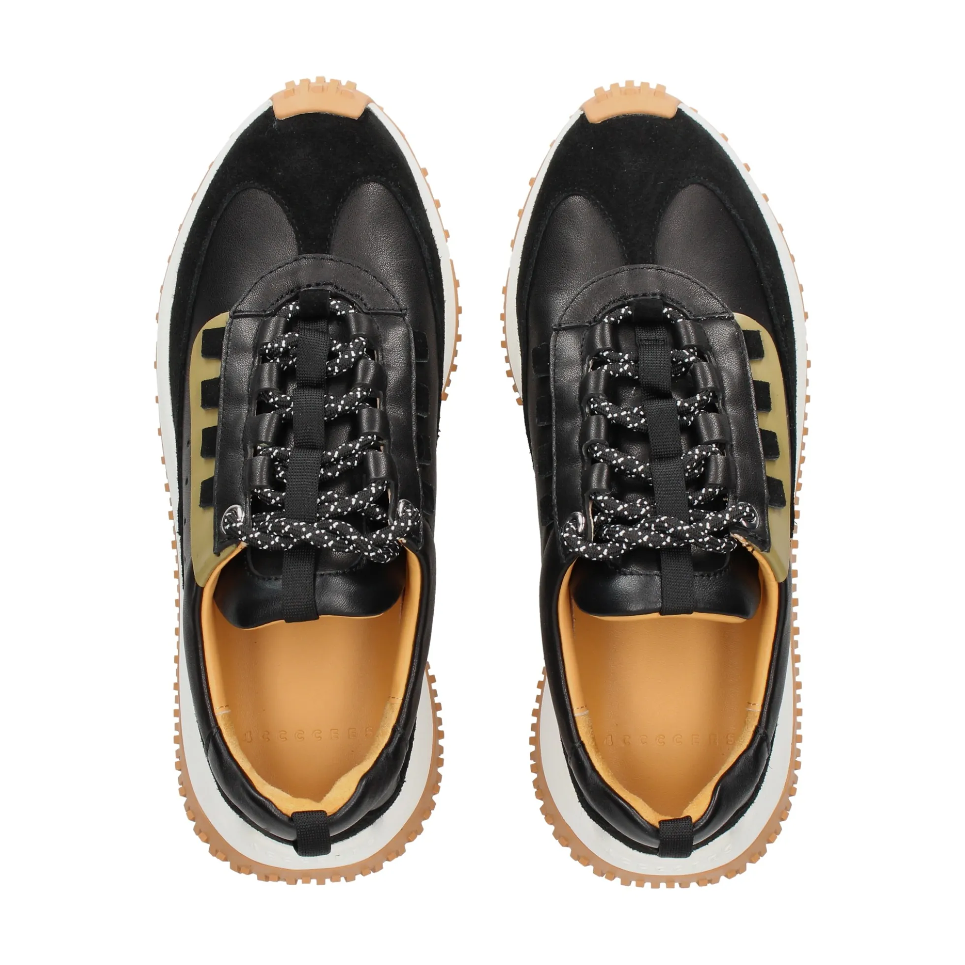 4CCCCEES Zapatillas de Mujer KAPOK PINTO NEGRO