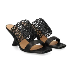 CHANTAL Sandalias con tacón de Mujer 2619 NEGRO