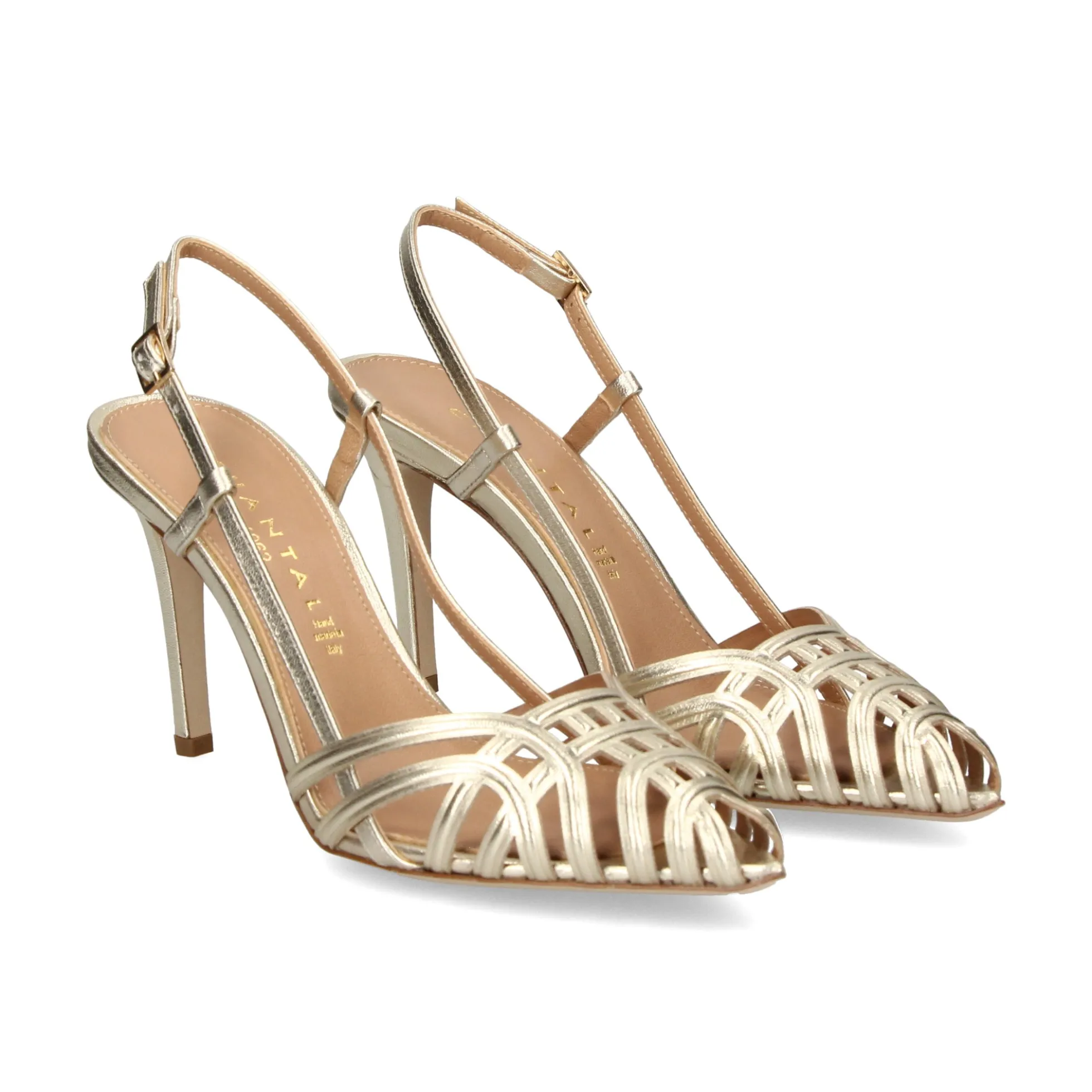 CHANTAL Zapatos de tacón alto 1987 PLATINO