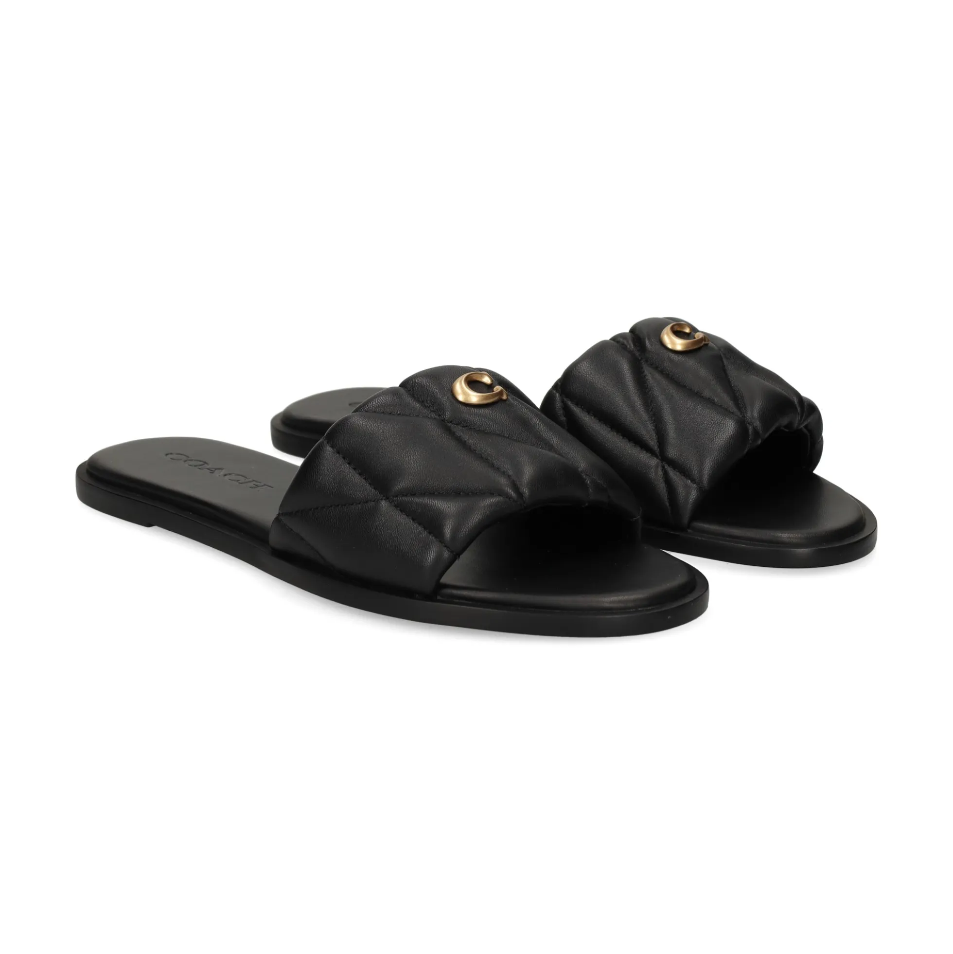 COACH Sandalias planas de Mujer CCM04 NEGRO