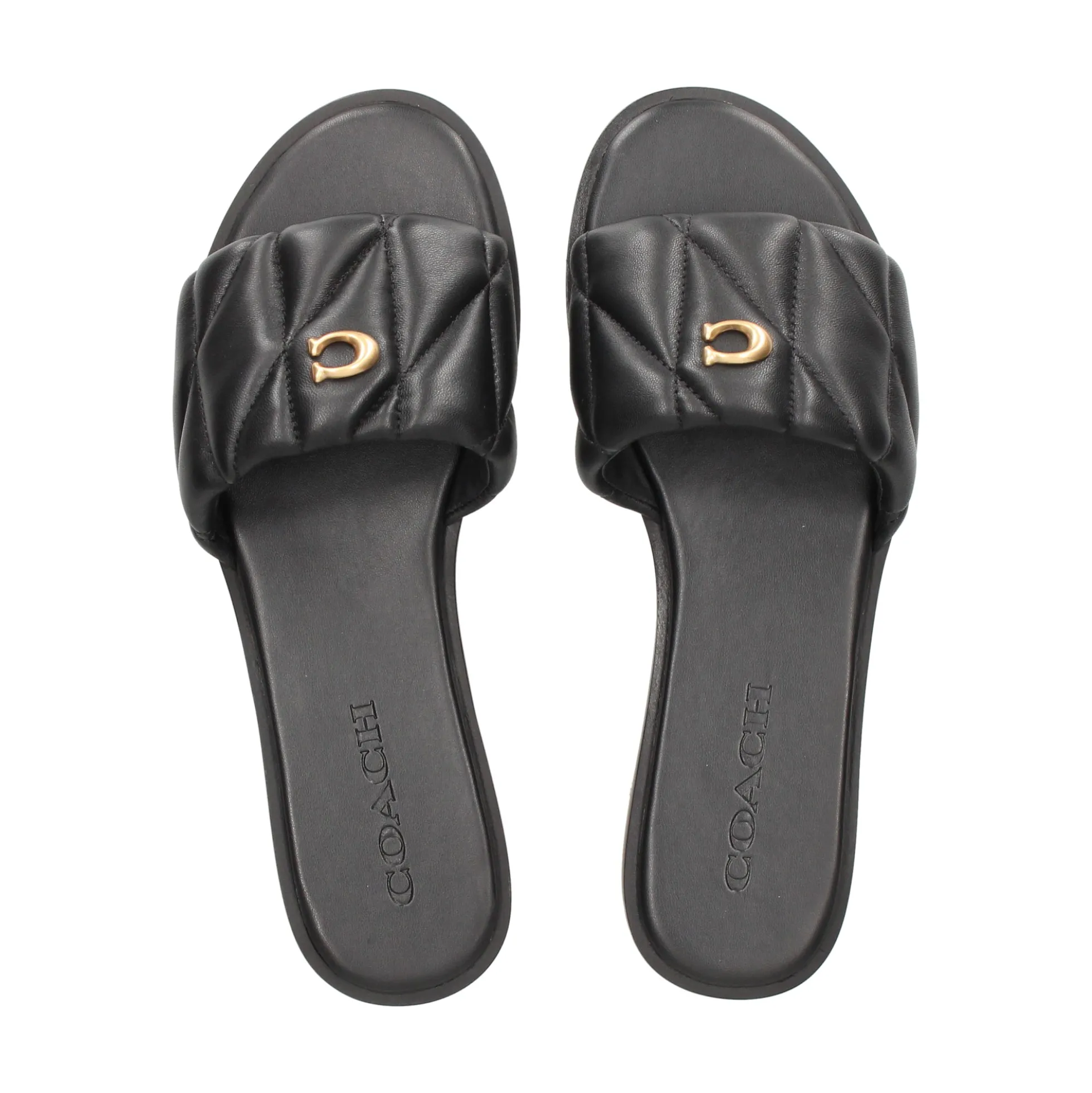 COACH Sandalias planas de Mujer CCM04 NEGRO