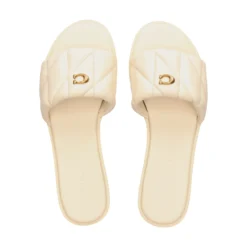COACH Sandalias planas de Mujer CCM04 CHALK