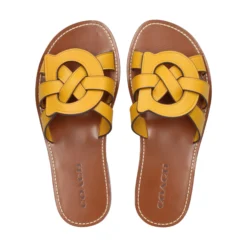 COACH Sandalias planas de Mujer CI222 yellow gold