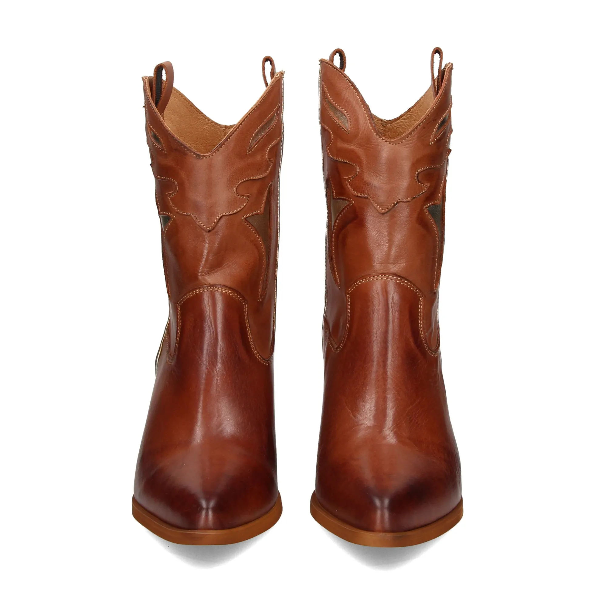 EXE Botas con tacón de Mujer CESAR-700 CAMEL PLATINO