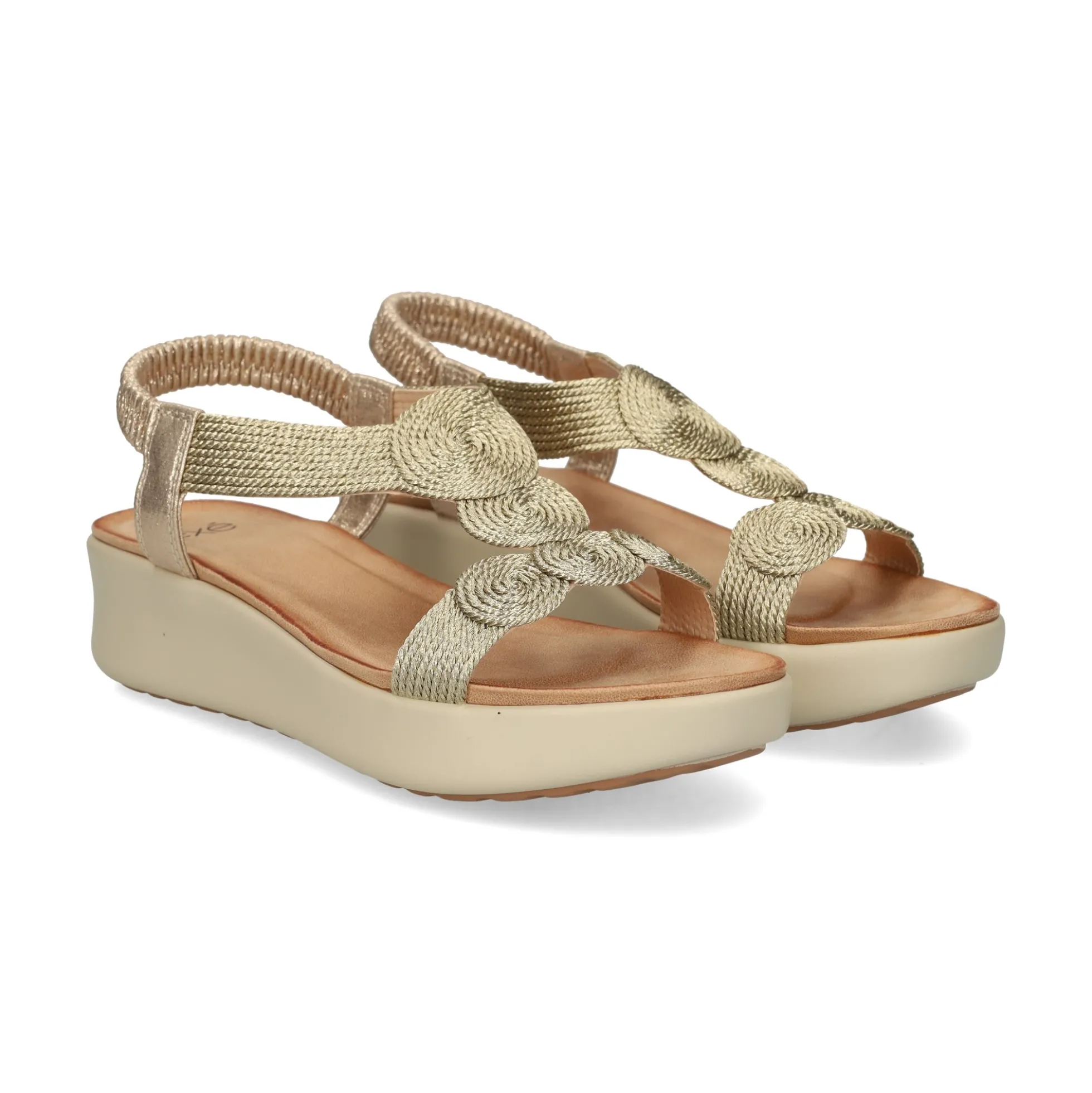 EXE Sandalias con plataforma de Mujer BZX23170-R3 ORO