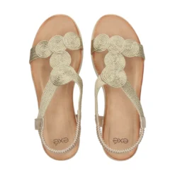 EXE Sandalias con plataforma de Mujer BZX23170-R3 ORO