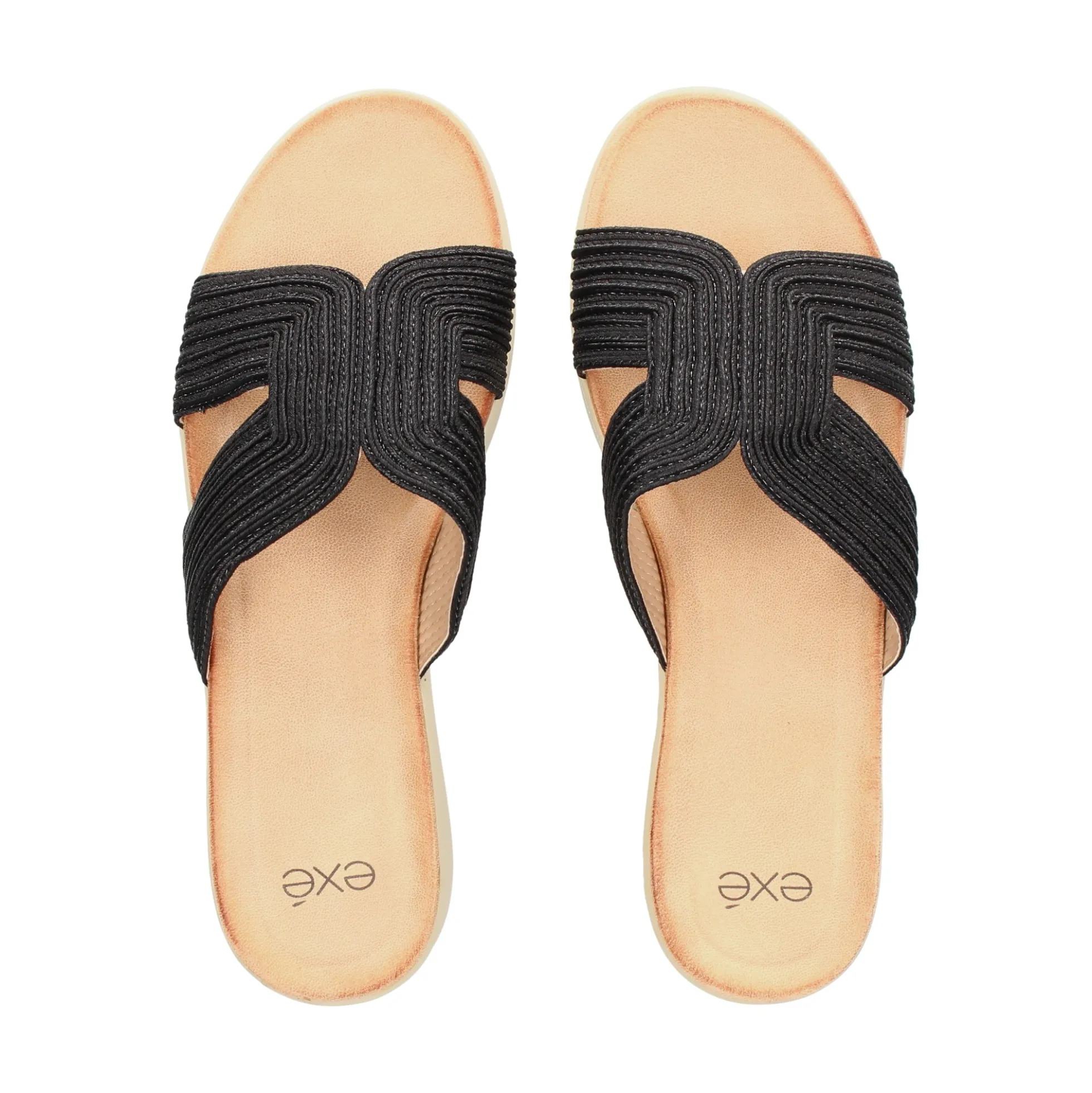EXE Sandalias con plataforma de Mujer BZX23170-R7 NEGRO