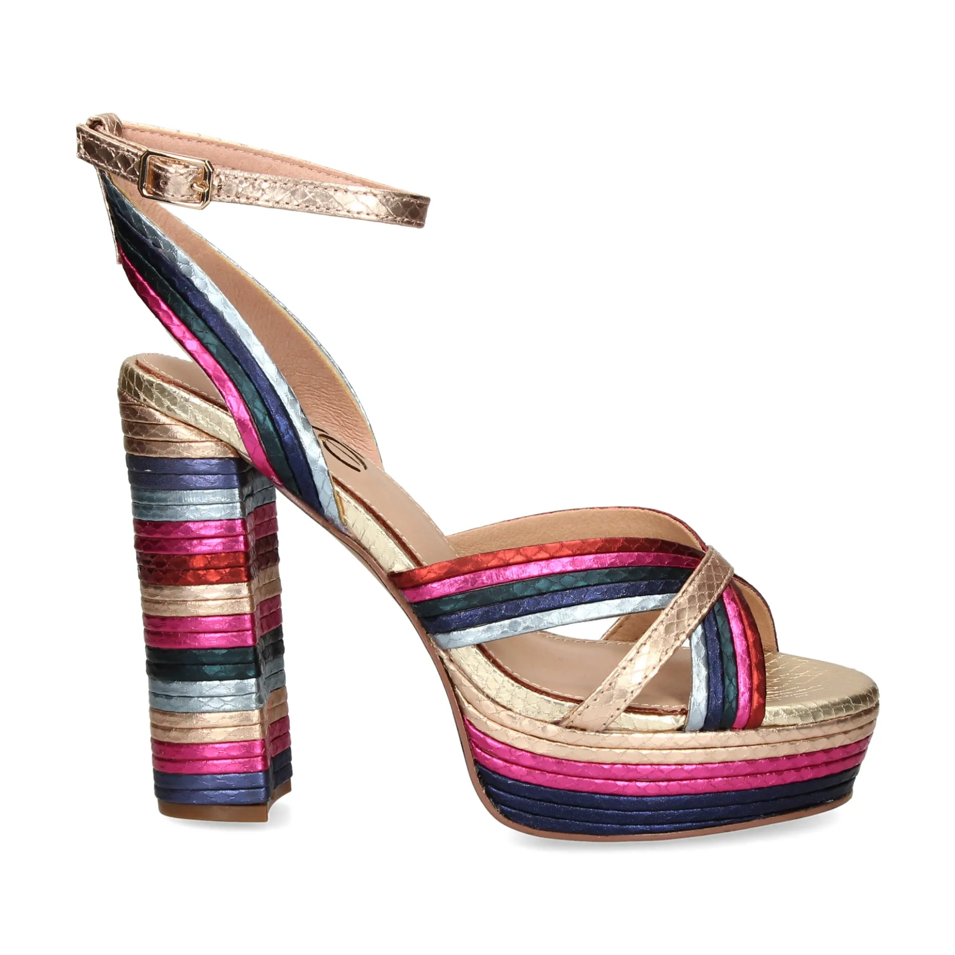 EXE Sandalias con plataforma de Mujer OPHELIA-832 MULTICOLOR