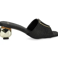 EXE Sandalias con tacón de Mujer SCARLET-601 NEGRO
