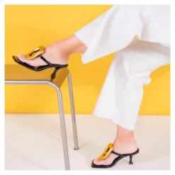 EXE Sandalias con tacón de Mujer SISSY-895 NEGRO