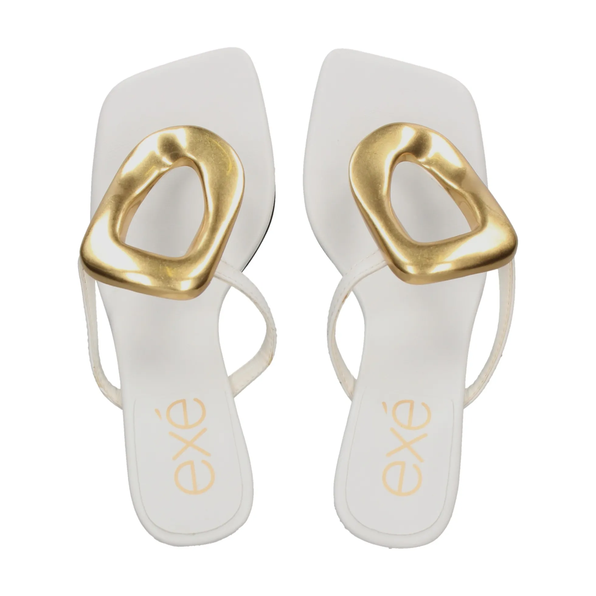 EXE Sandalias con tacón de Mujer SISSY-895 BLANCO