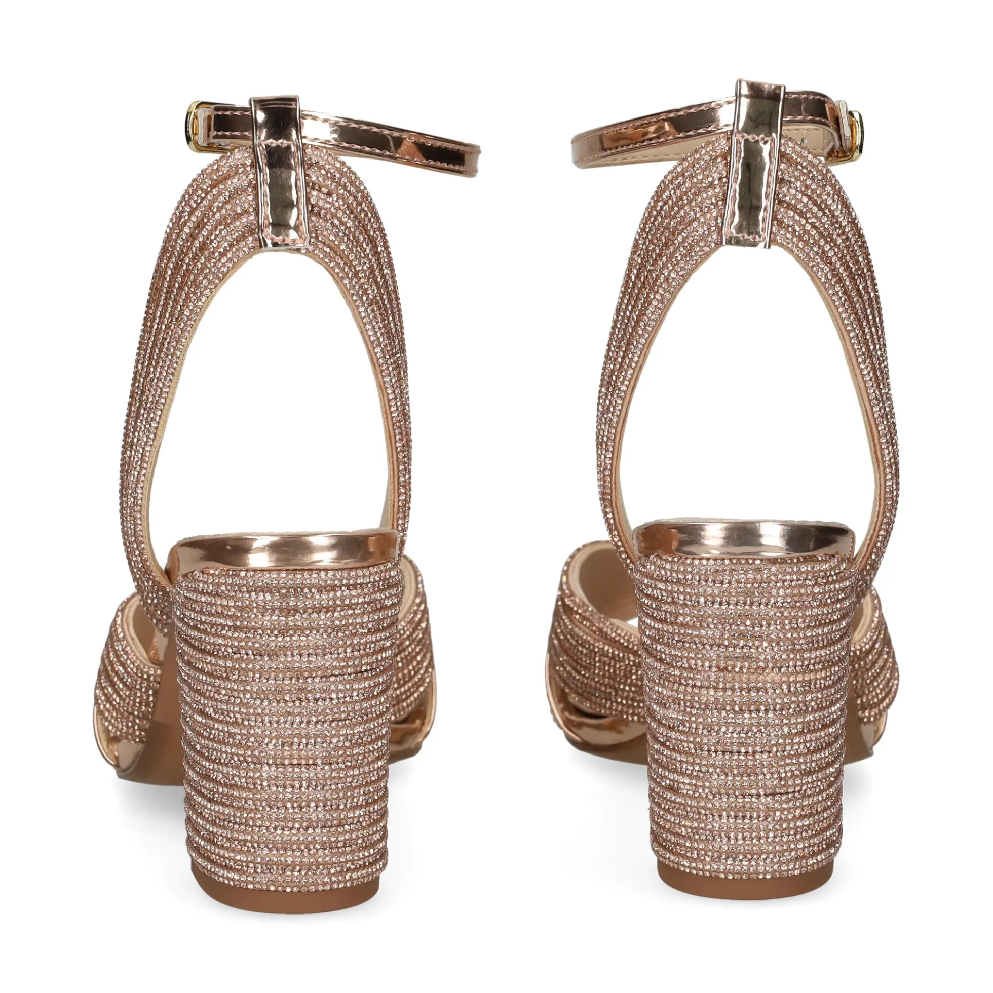 EXE Sandalias con tacón de Mujer CAROL-505 PINK GOLD