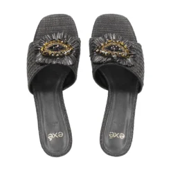 EXE Sandalias con tacón de Mujer KATY-424 NEGRO