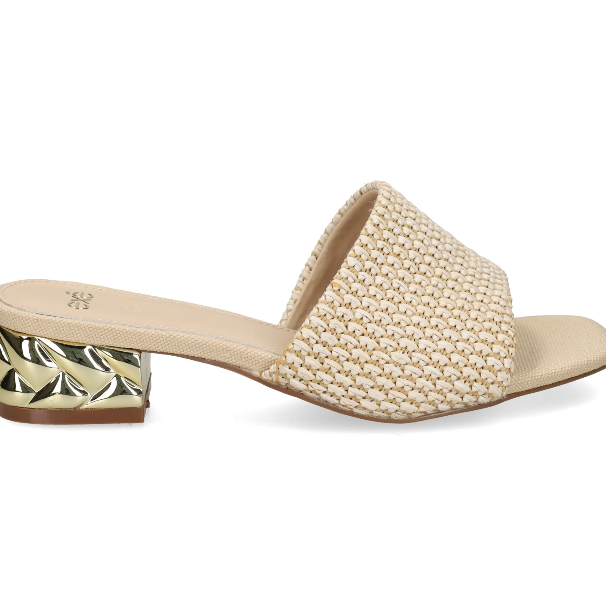 EXE Sandalias con tacón de Mujer KATY-400 BEIGE