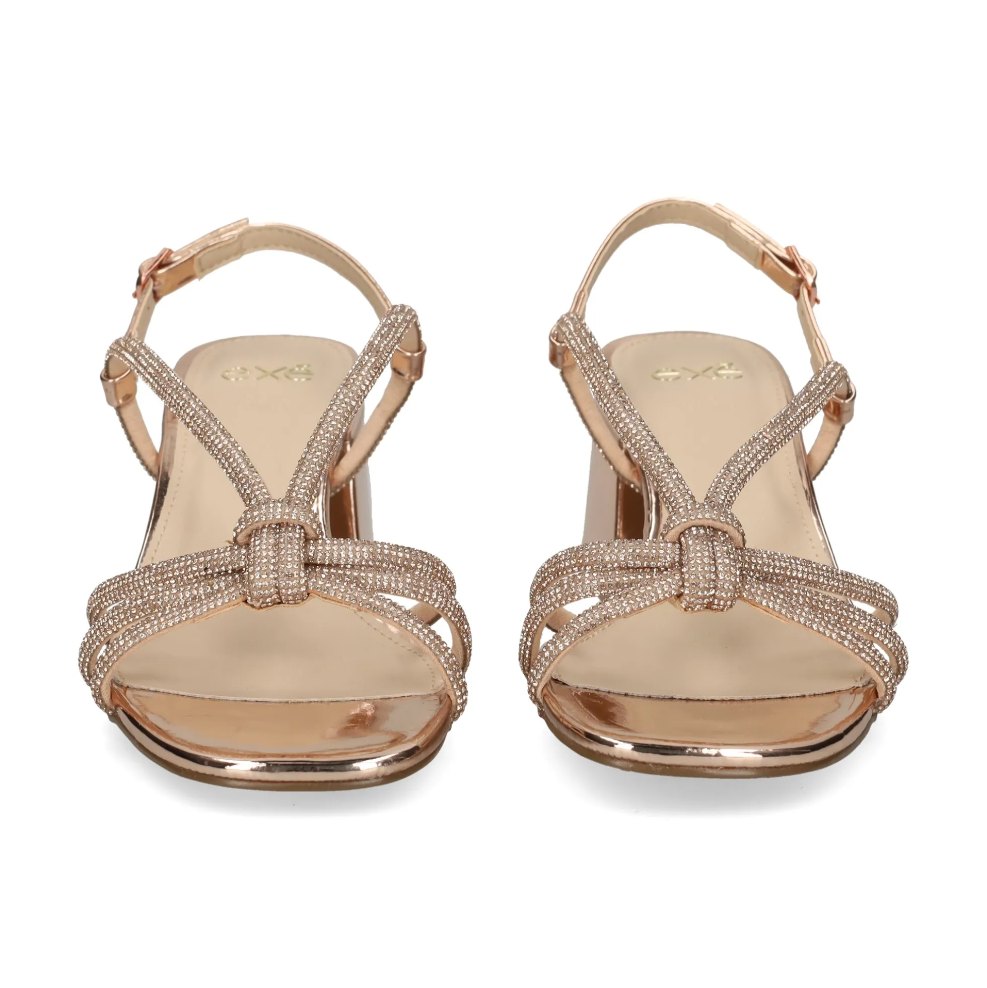 EXE Sandalias con tacón de Mujer CARMEN-300 PINK GOLD