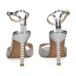 EXE Sandalias con tacón de Mujer JOY-625 SILVER