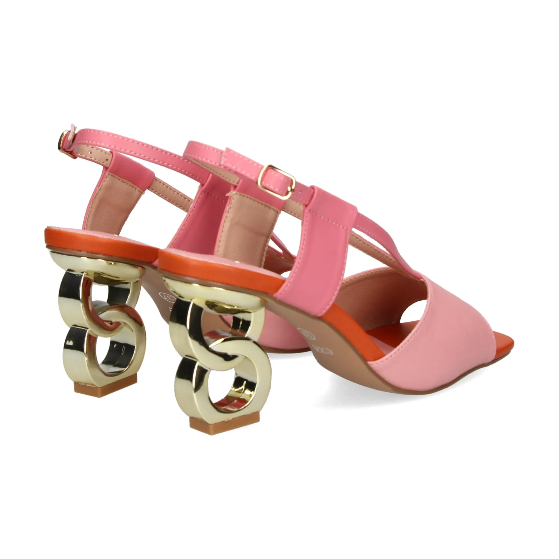 EXE Sandalias con tacón de Mujer LILIAN-164 ROSA