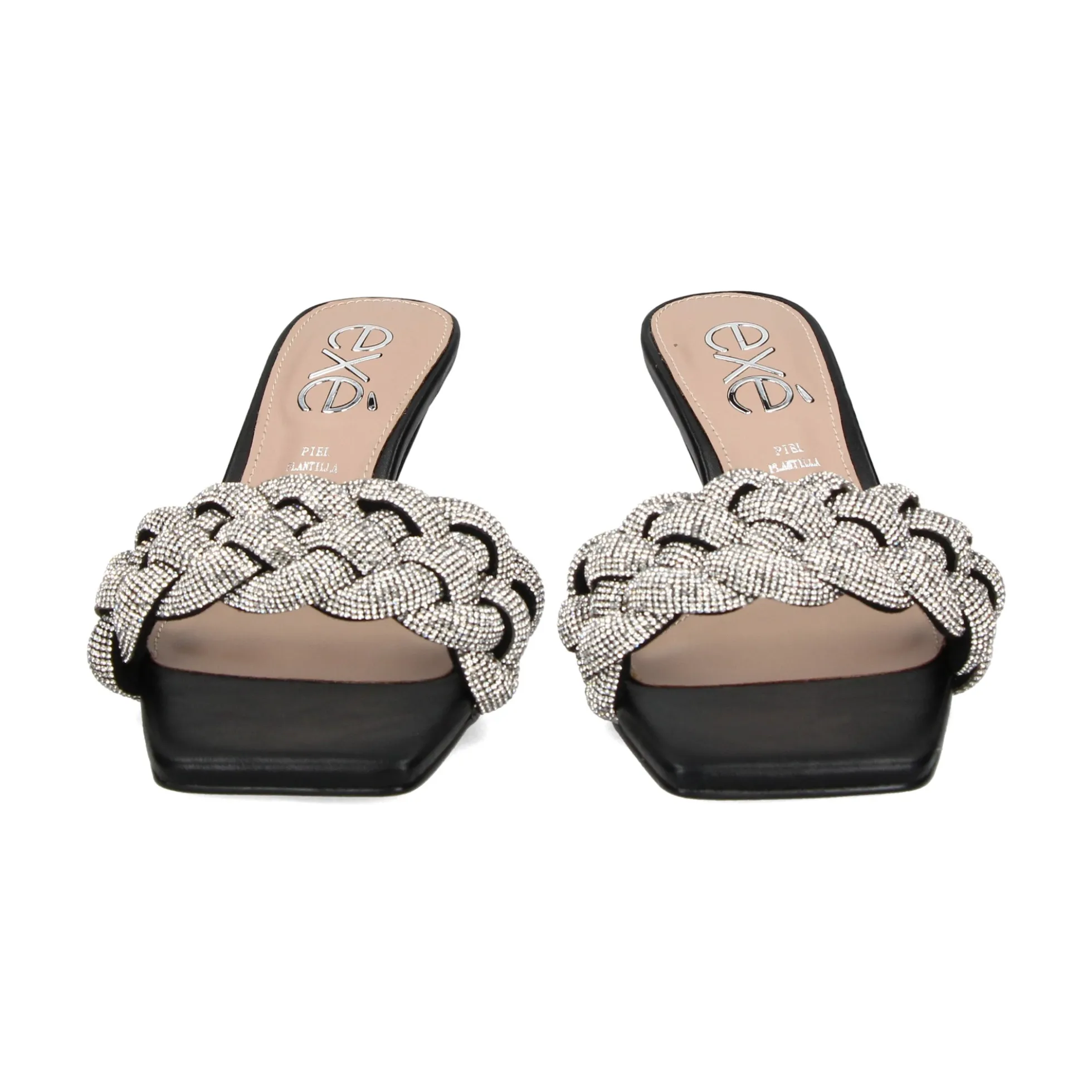 EXE Sandalias con tacón de Mujer JENIFER-040 NEGRO