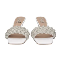 EXE Sandalias con tacón de Mujer JENIFER-040 BLANCO