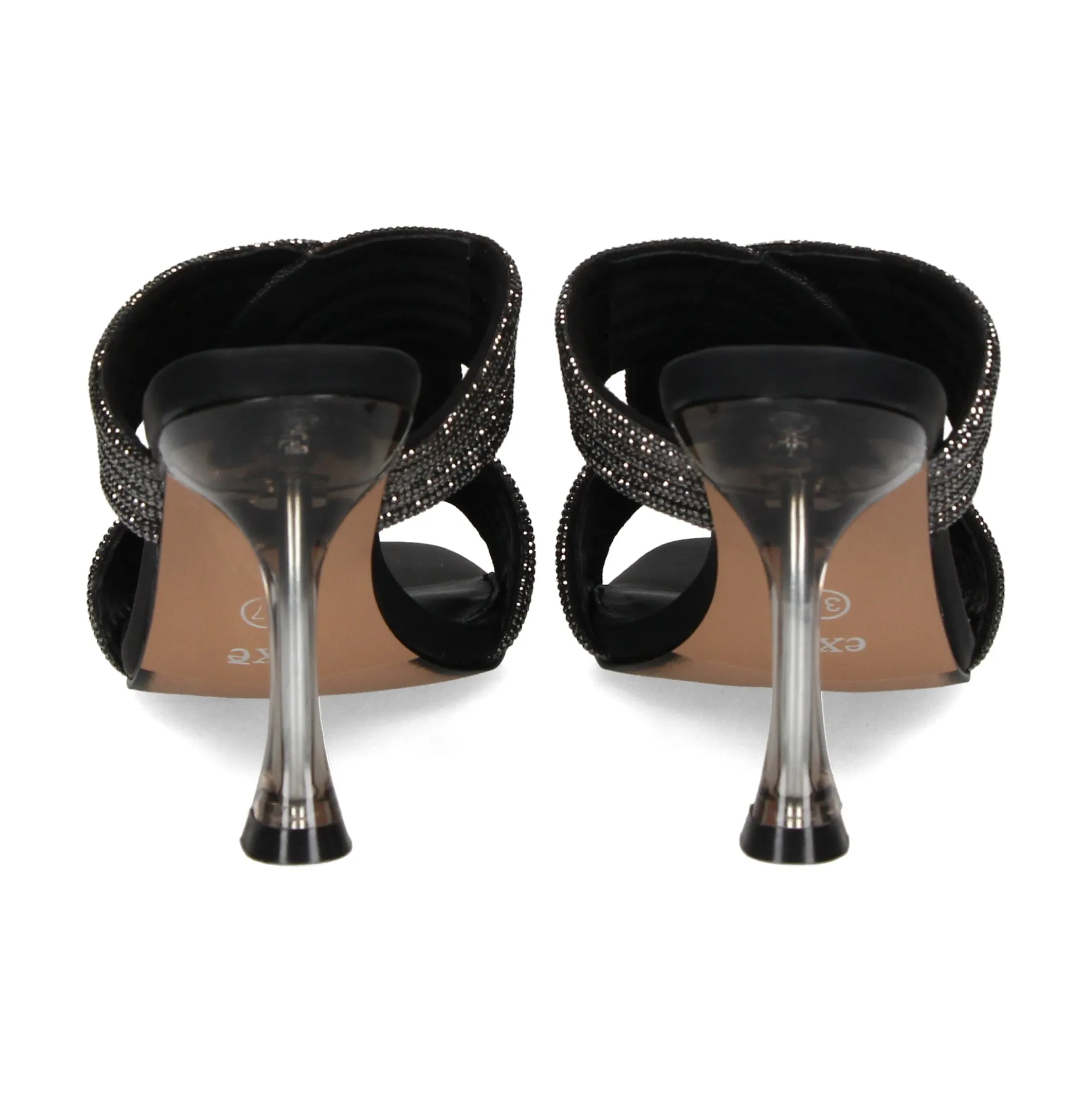 EXE Sandalias con tacón de Mujer LILY-421 NEGRO
