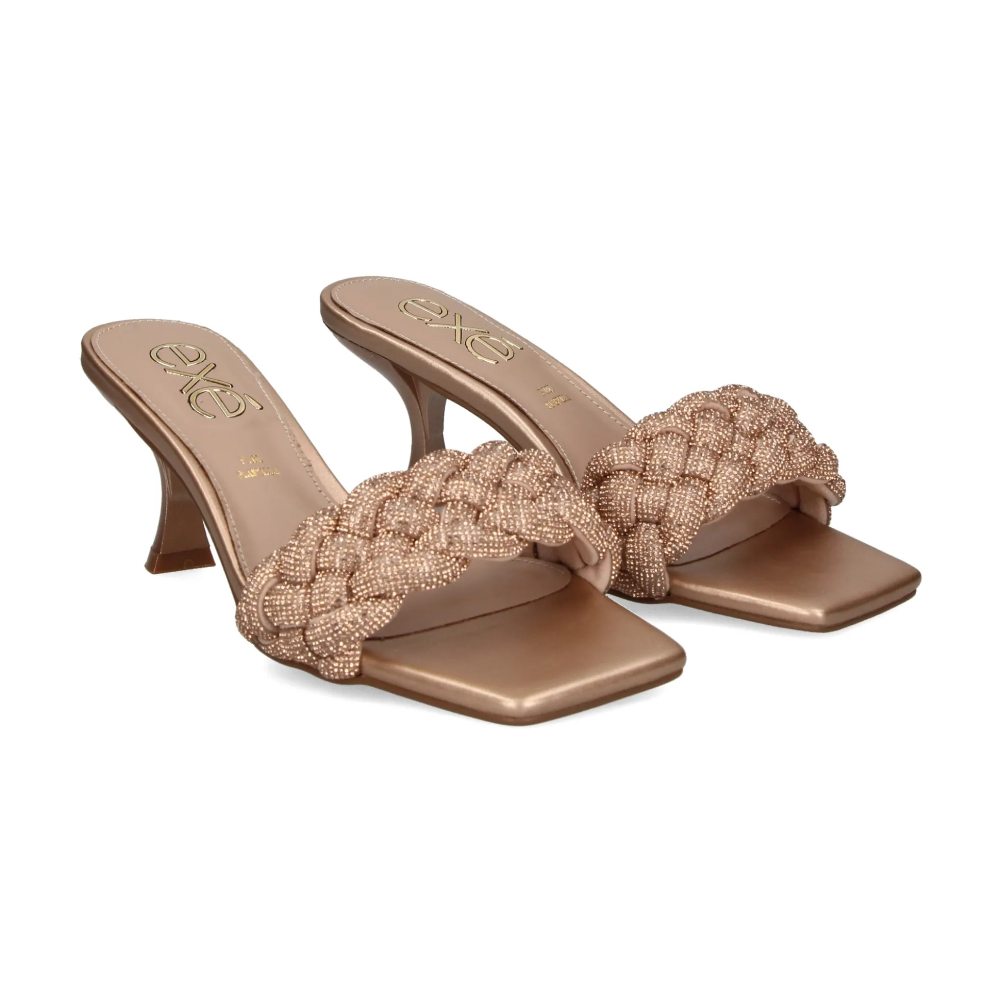EXE Sandalias con tacón de Mujer JENIFER-040 PINK GOLD