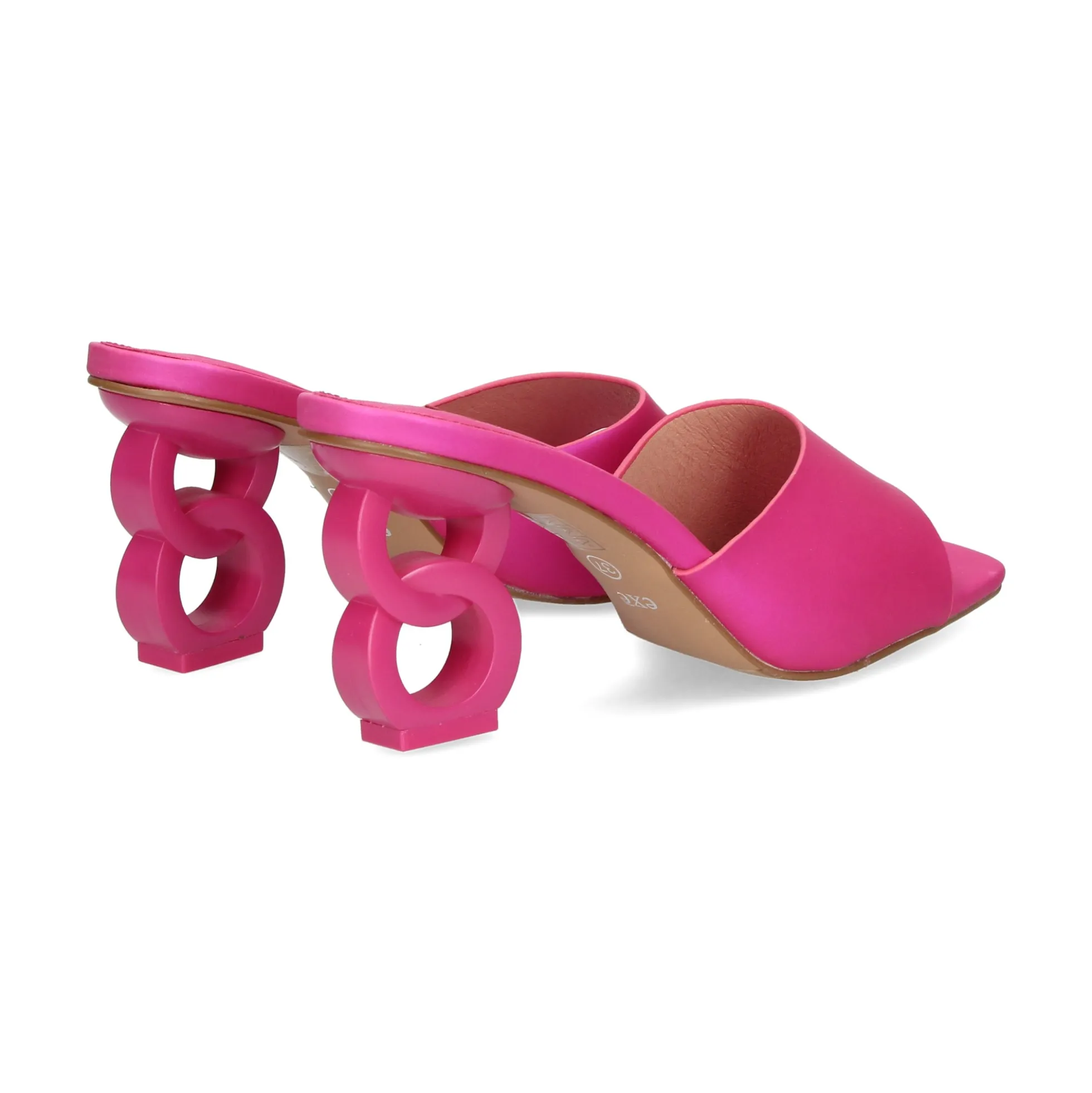 EXE Sandalias con tacón de Mujer LILIAN-160 604 FUCSIA