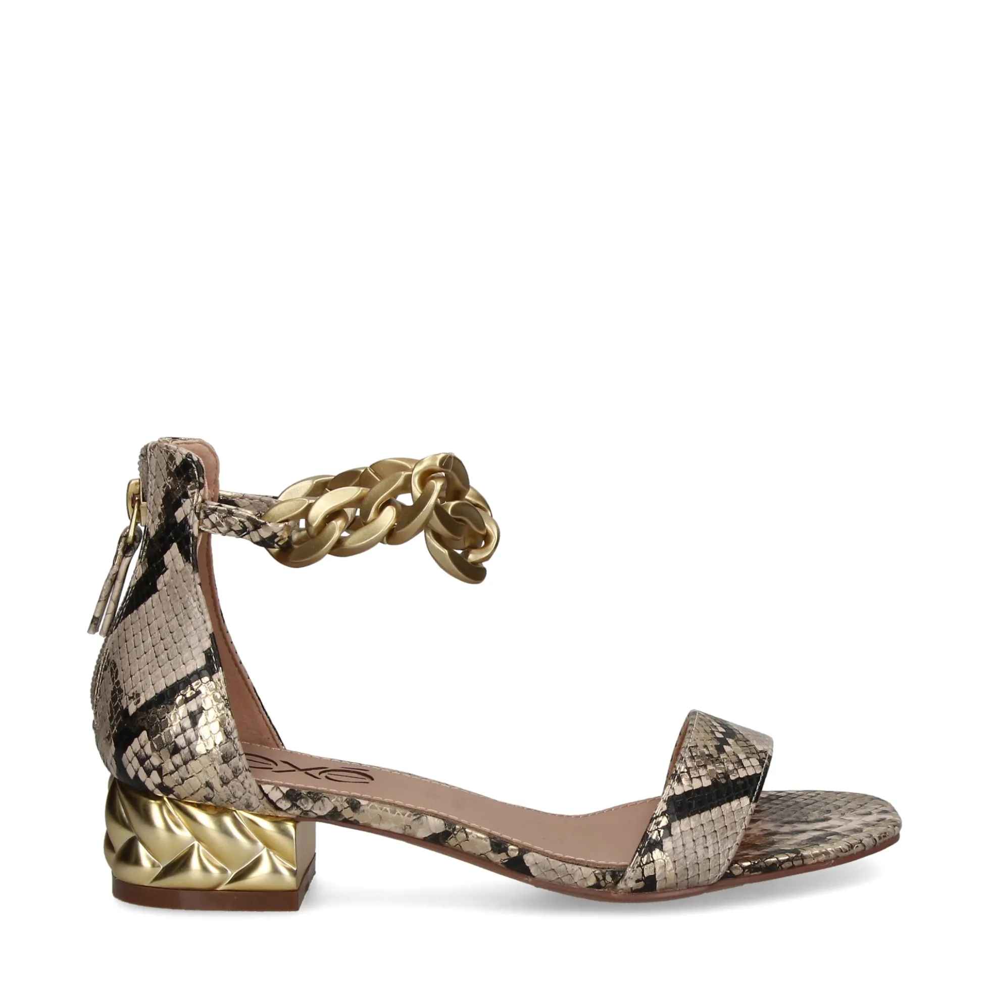 EXE Sandalias planas de Mujer KATY-386 BEIGE