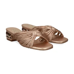 EXE Sandalias planas de Mujer KATY-227 PINK GOLD