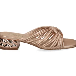 EXE Sandalias planas de Mujer KATY-227 PINK GOLD