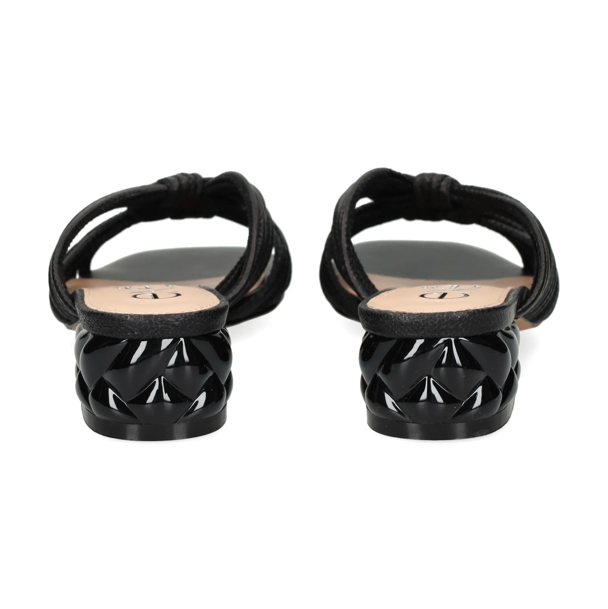 EXE Sandalias planas de Mujer KATY-227 NEGRO