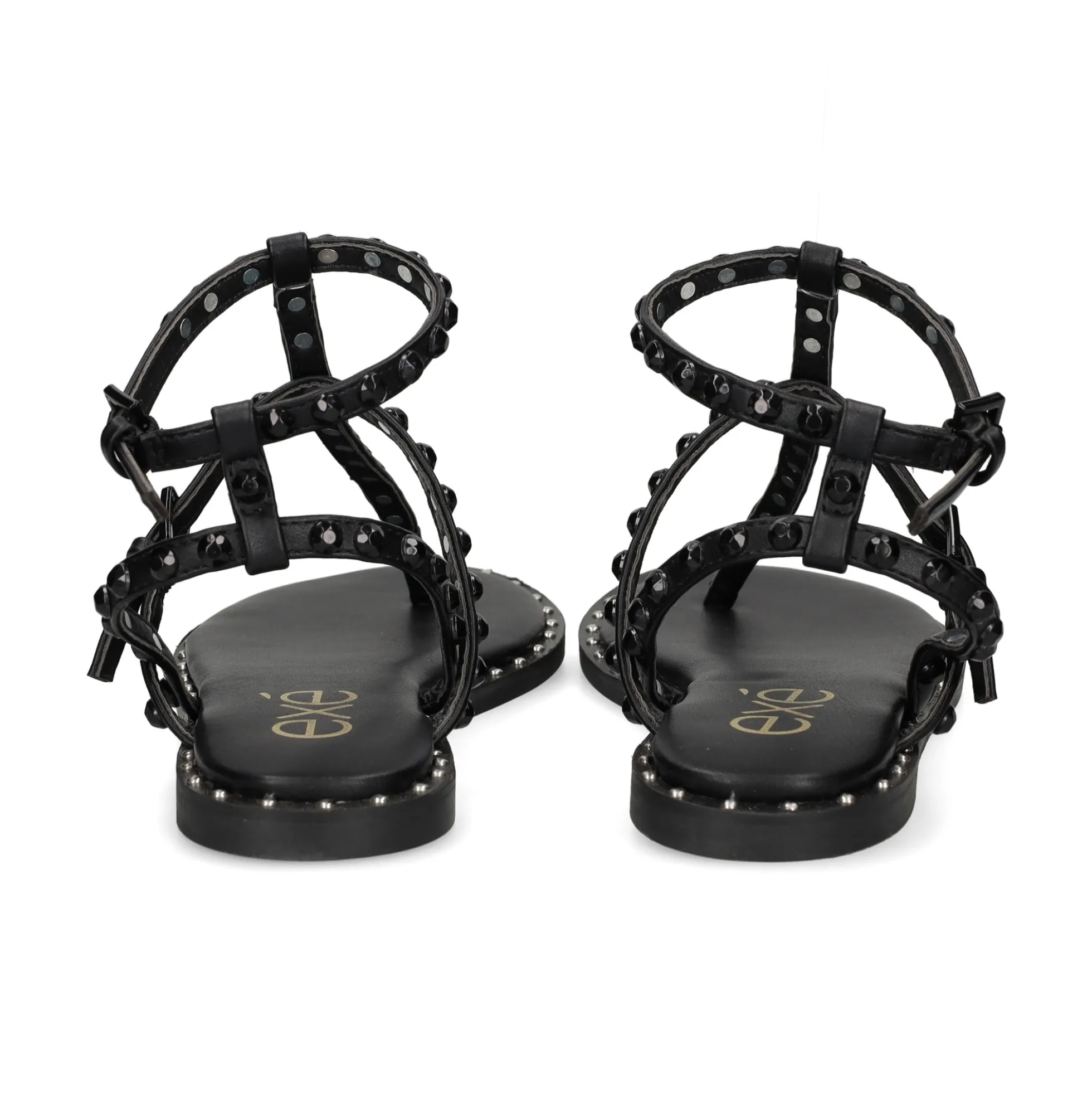 EXE Sandalias planas de Mujer VF239-82 NEGRO