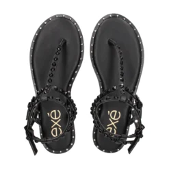 EXE Sandalias planas de Mujer VF239-82 NEGRO