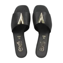 EXE Sandalias planas de Mujer KATY-811 NEGRO
