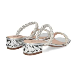 EXE Sandalias planas de Mujer KATY-411 SILVER