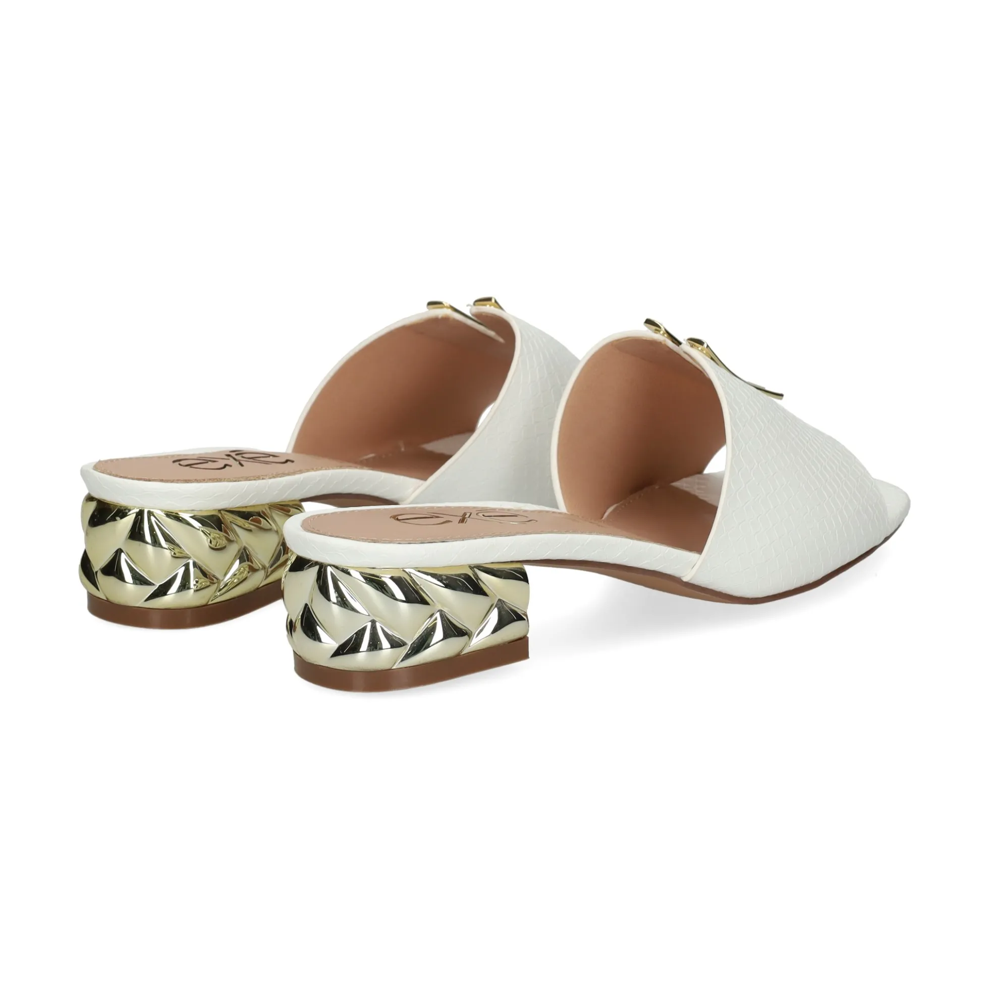 EXE Sandalias planas de Mujer KATY-811 BLANCO