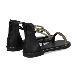 EXE Sandalias planas de Mujer P3375-76 NEGRO