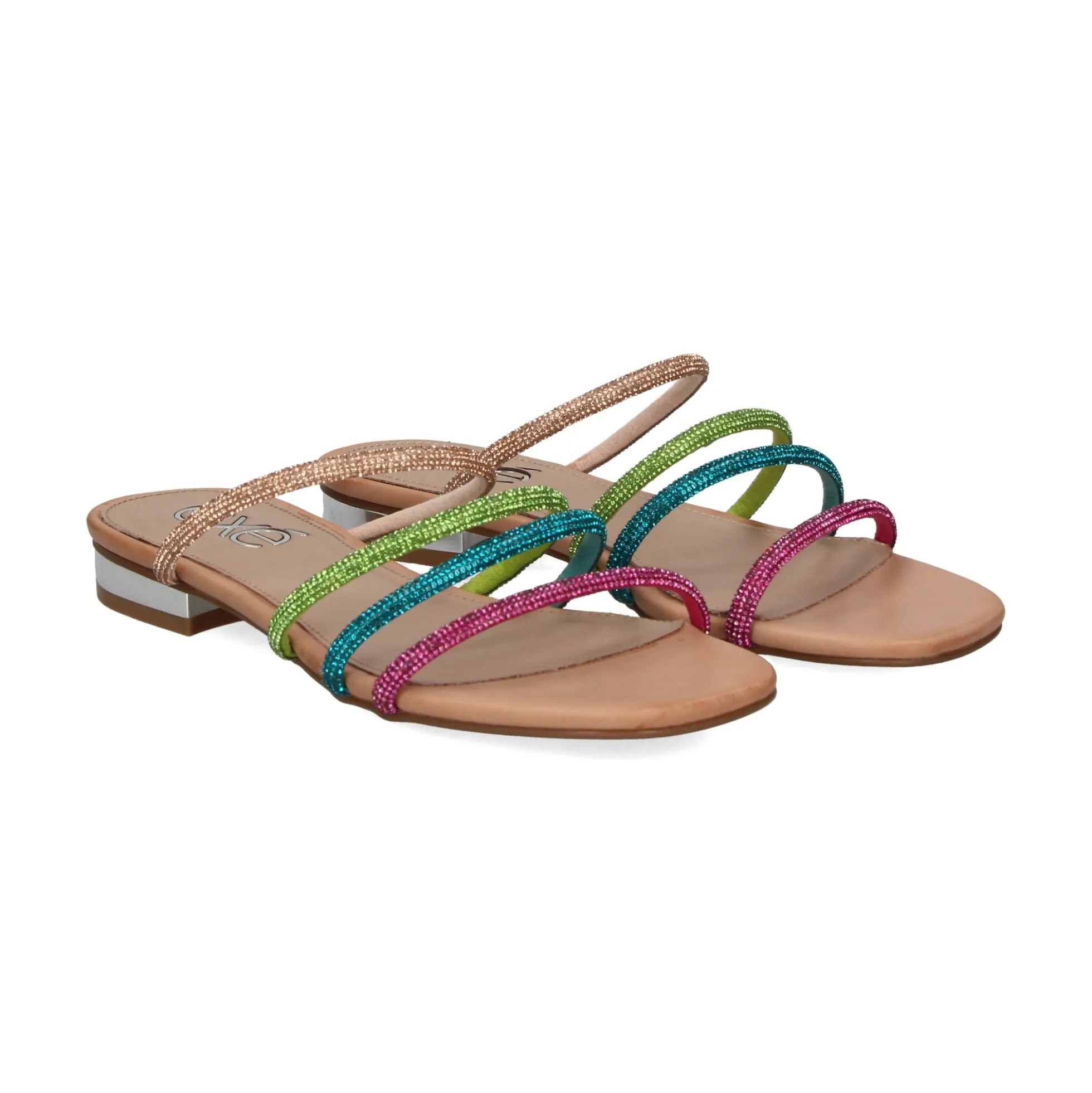 EXE Sandalias planas de Mujer AMELIA-669 MULTICOLOR