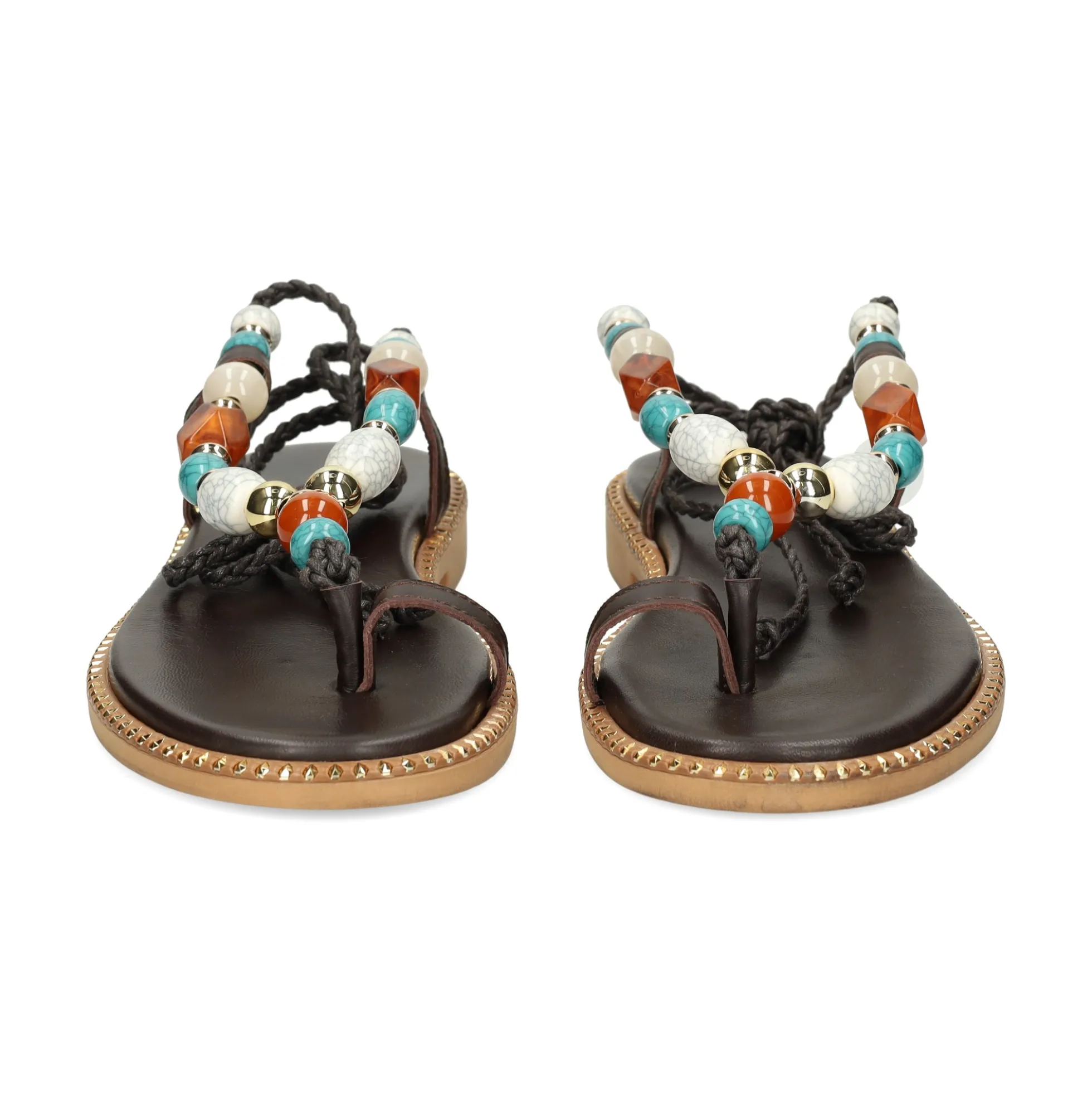 EXE Sandalias planas de Mujer 608 ITHAKI MARRON