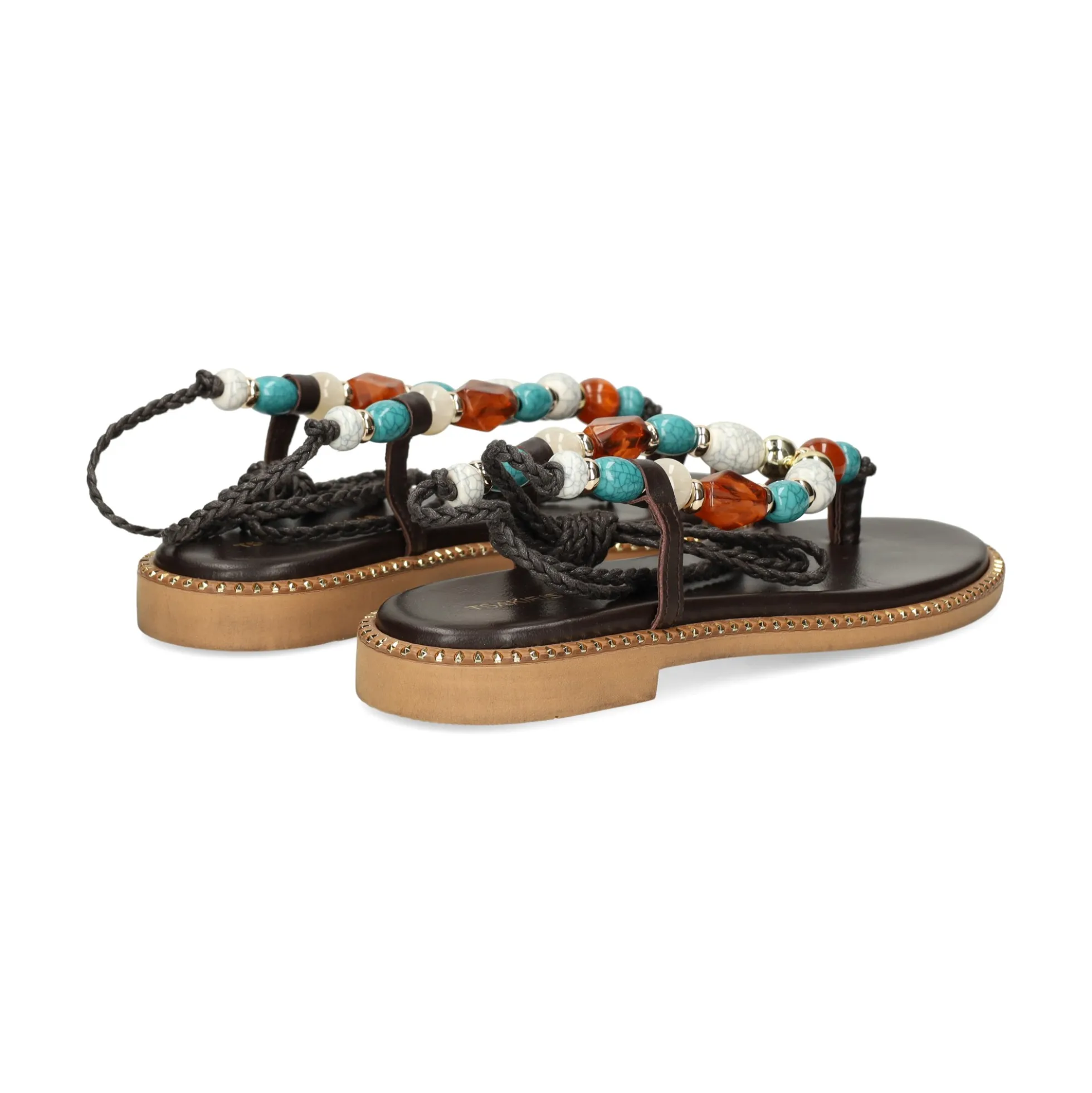 EXE Sandalias planas de Mujer 608 ITHAKI MARRON