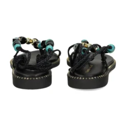 EXE Sandalias planas de Mujer 608 ITHAKI NEGRO
