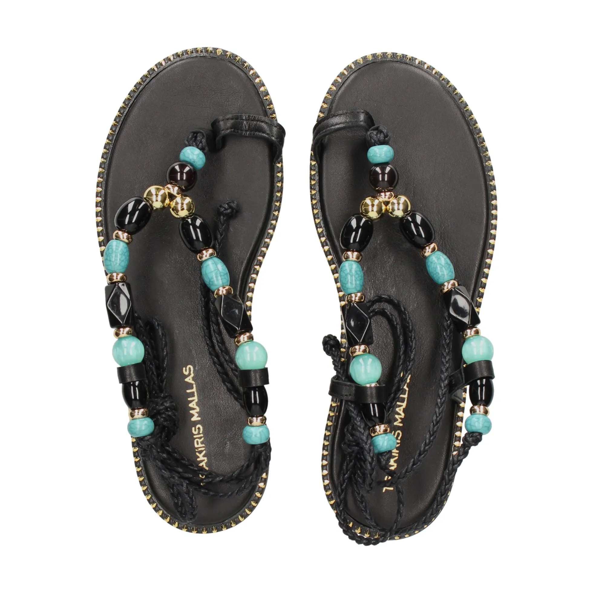 EXE Sandalias planas de Mujer 608 ITHAKI NEGRO