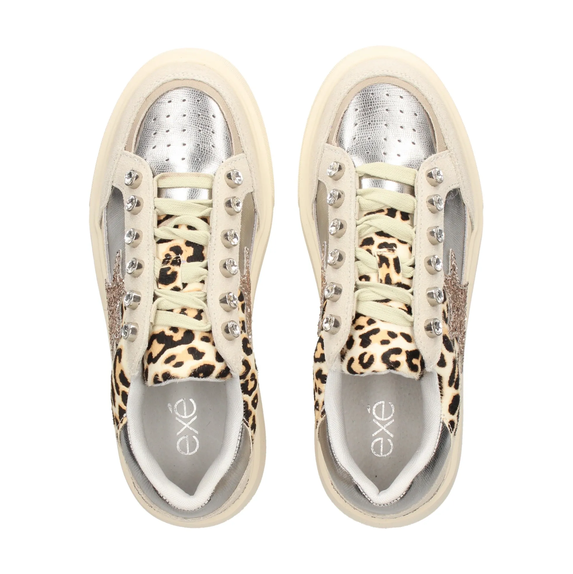 EXE Zapatillas de Mujer CH3595A-61 LEOPARD NATURAL