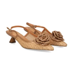 EXE Zapatos de tacón bajo VALENTINA-1637 CAMEL